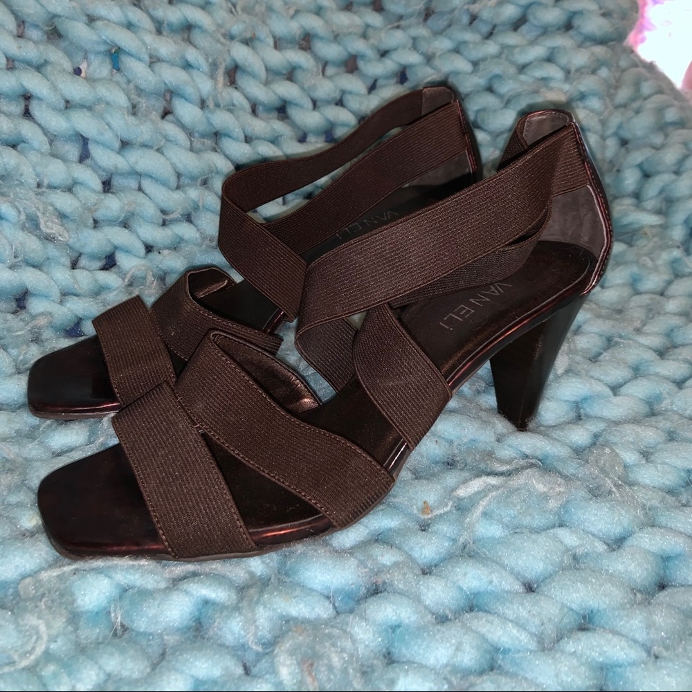 Bronze heeled sandals